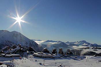 ski travel by train to Alps