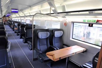 ICE Brussels to Koln train interior