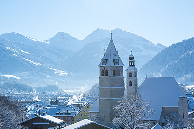 Kitzbuehel village by train