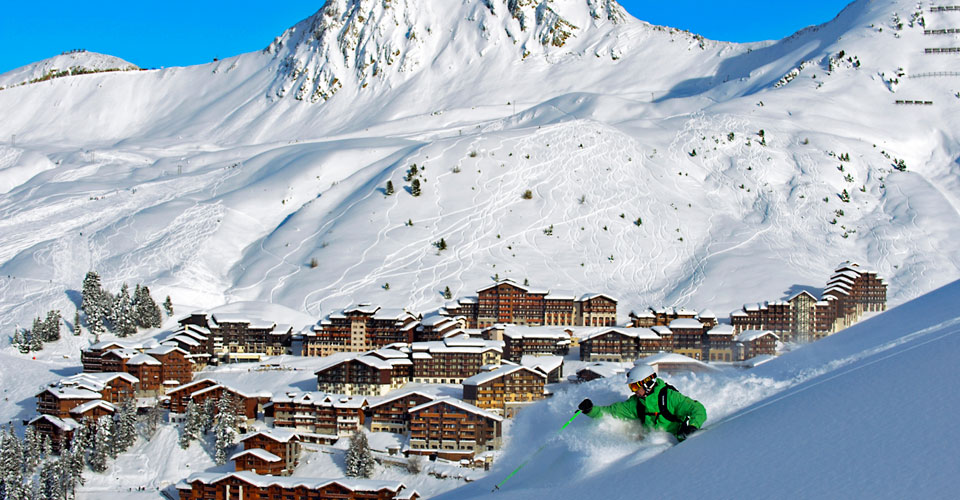 Photo: La Plagne Tourisme - village and slopes