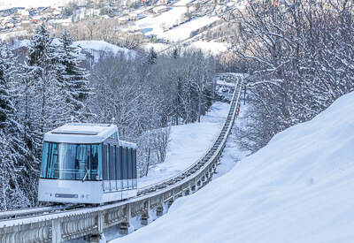 Funicular from Bourg St Maurice to Les Arcs