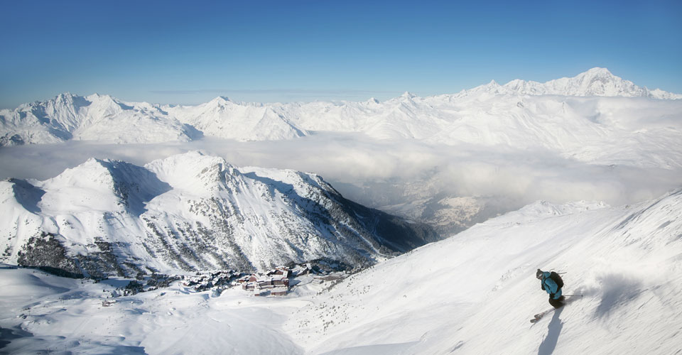 Photo: M.Reyboz - on the slopes in Les Arcs