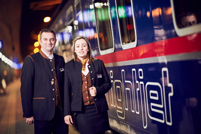 NightJet train to Austria ski resorts