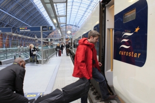 Luggage on Eurostar to Paris and Ski Train to Alps